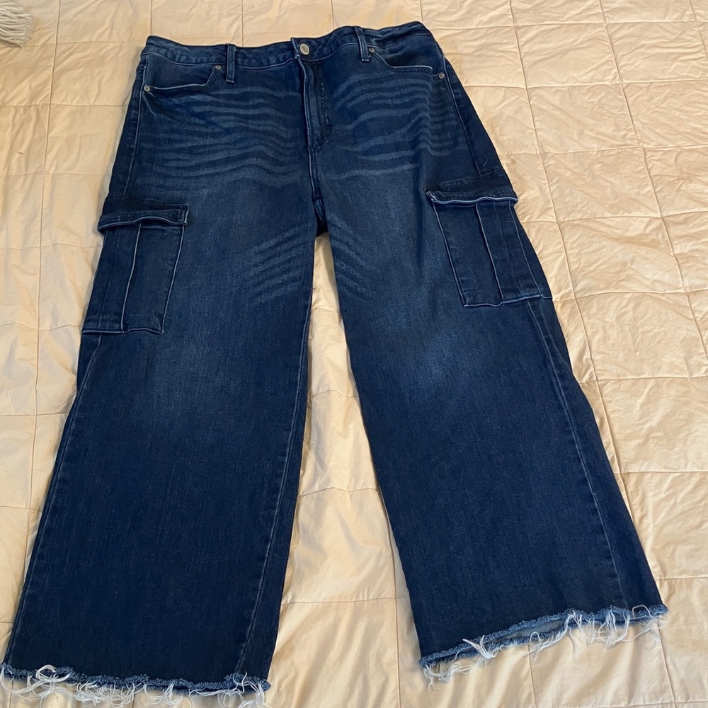 Terra & Sky Dark Indigo Wide-Leg Jeans